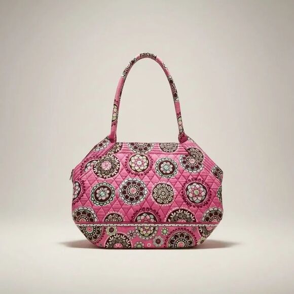 Vera Bradley Handbags - Vera Bradley Rolled Strap Shoulder Bag Cupcake Pink